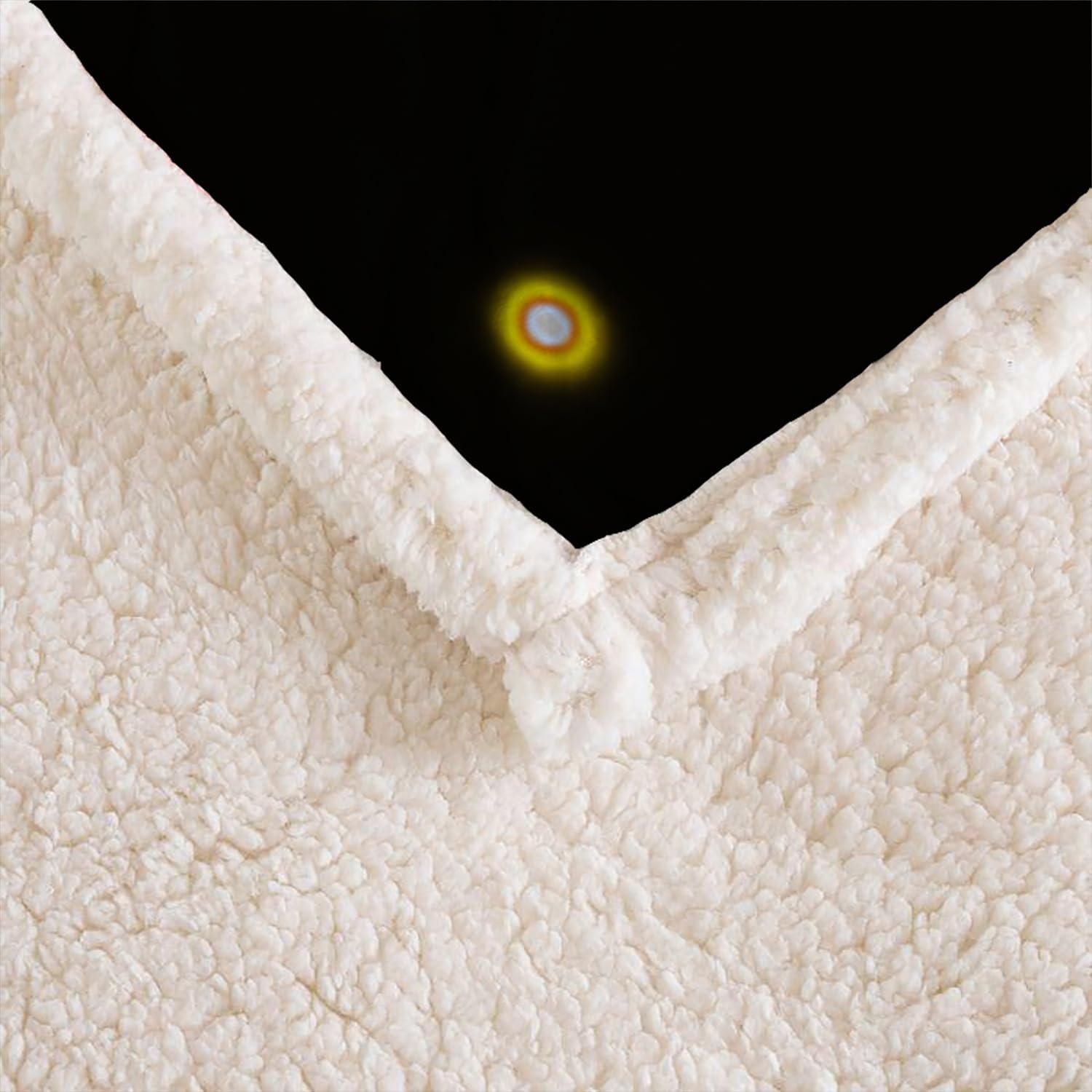 AILONEN Bohemian Sun and Moon Sherpa Fleece Throw Blanket,Fleece Blanket with Star and Moon Accents,Bohemian Design Blanket,Soft Lightweight Decor for Sofa, 70 x 55 Inches