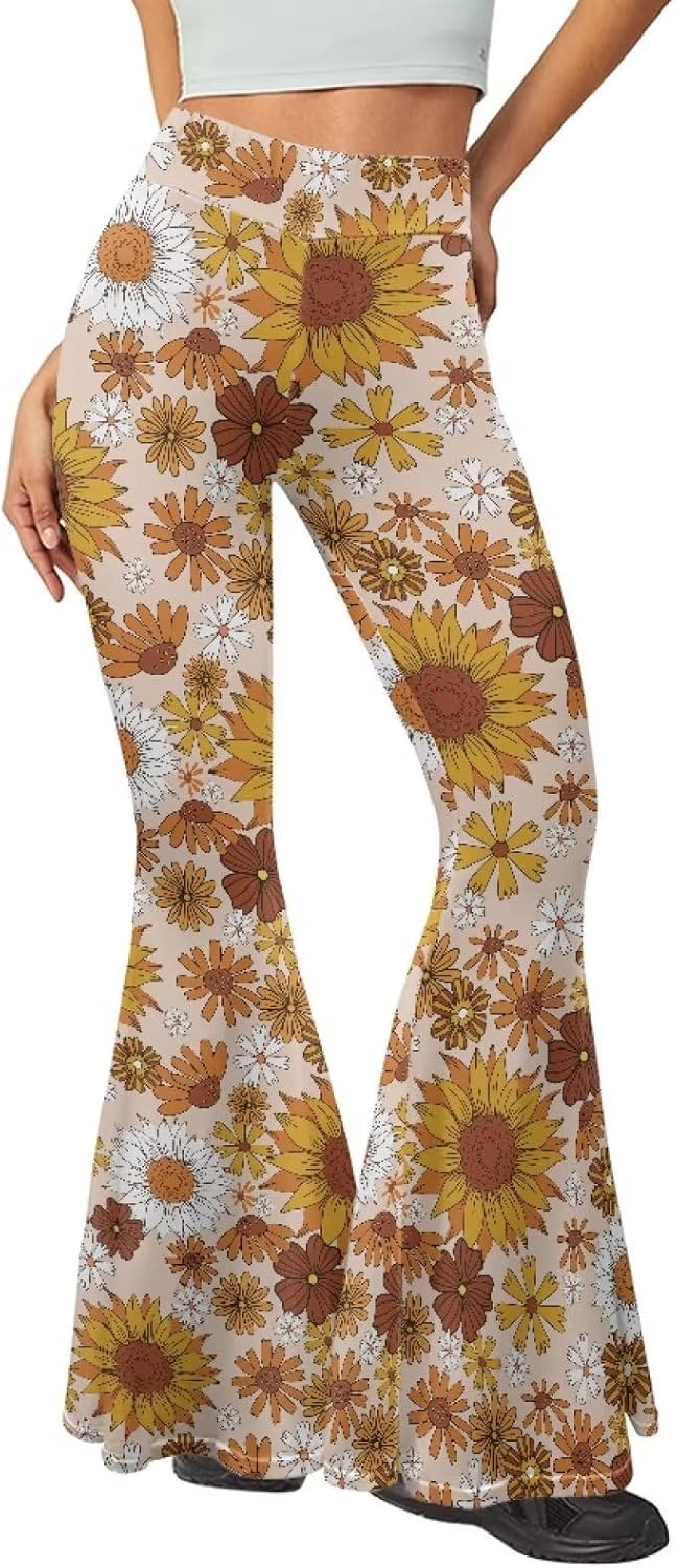 Bulopur Women's High Waisted Flare Leggings Sweatpants Bell Bottoms Bootcut Yoga Pants