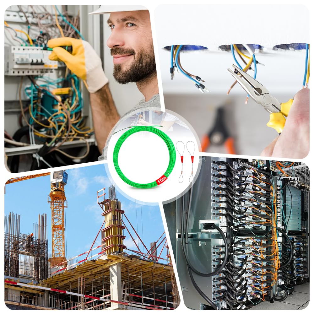 Sonda Passacavi 15m RISVOWO 4.5mm - Con 2 Molle Guida Per Elettricisti - Foto 6