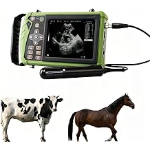 Upgraded 3.5MHz Rectal & Convex Dual Use Probe Veterinary Ultrasonic Machine for Cow and Horse, Portable Handheld Veterinary Scanner for Pregnancy and Reproductivity Check on Farm