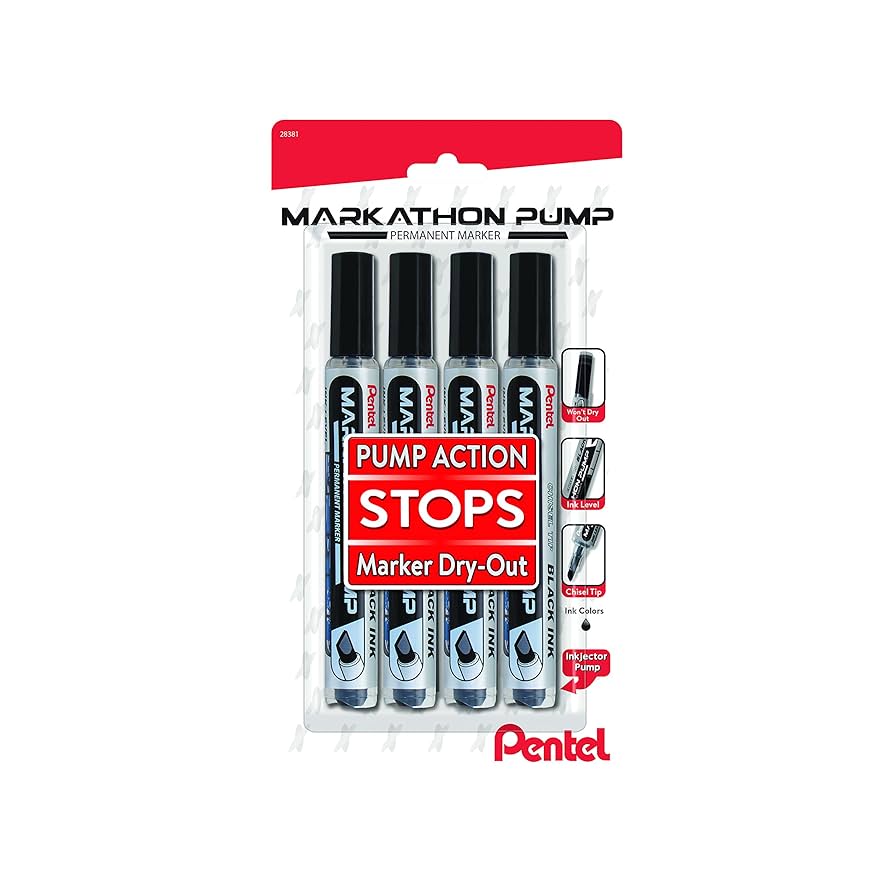 Amazon.com : Pentel Markathon Pump Permanent Marker, Chisel