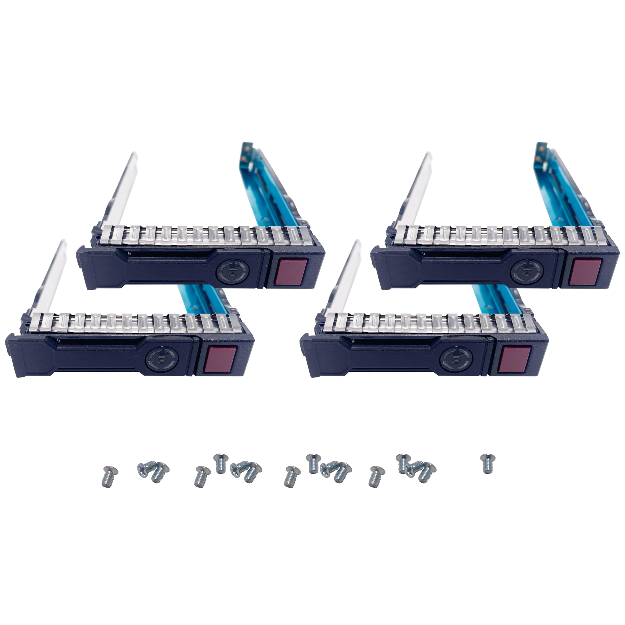 BestParts 4-Pack 2.5" SFF SAS SATA Drive Tray Caddy Compatible with HP Proliant Gen8 Gen9 Server DL360p DL360e DL380p DL380e DL385p DL320e DL160 DL560