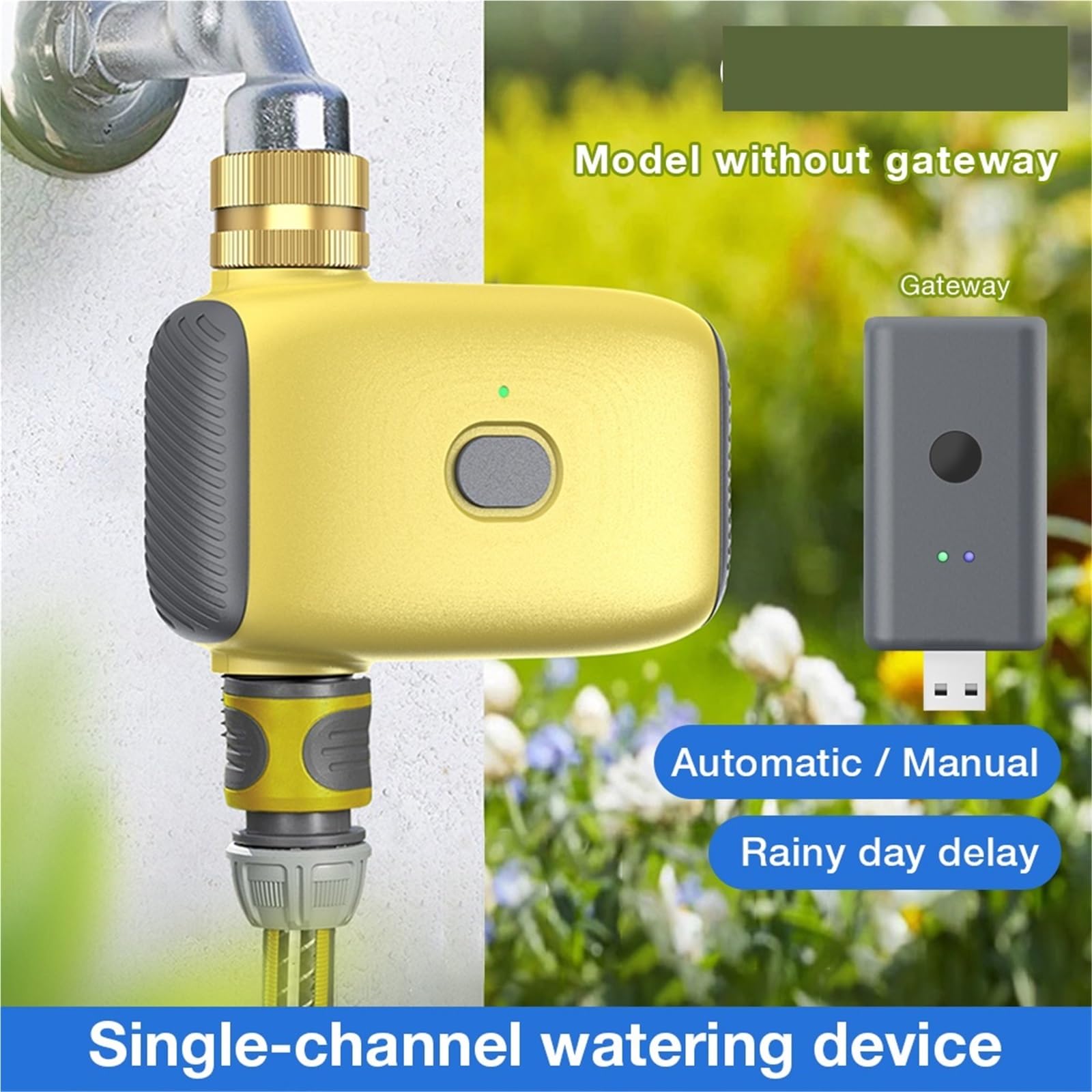 Timer automatico for irrigazione da giardino, di irrigazione con ritardo for pioggia, programmatore for tubo flessibile da rubinetto for giardino esterno