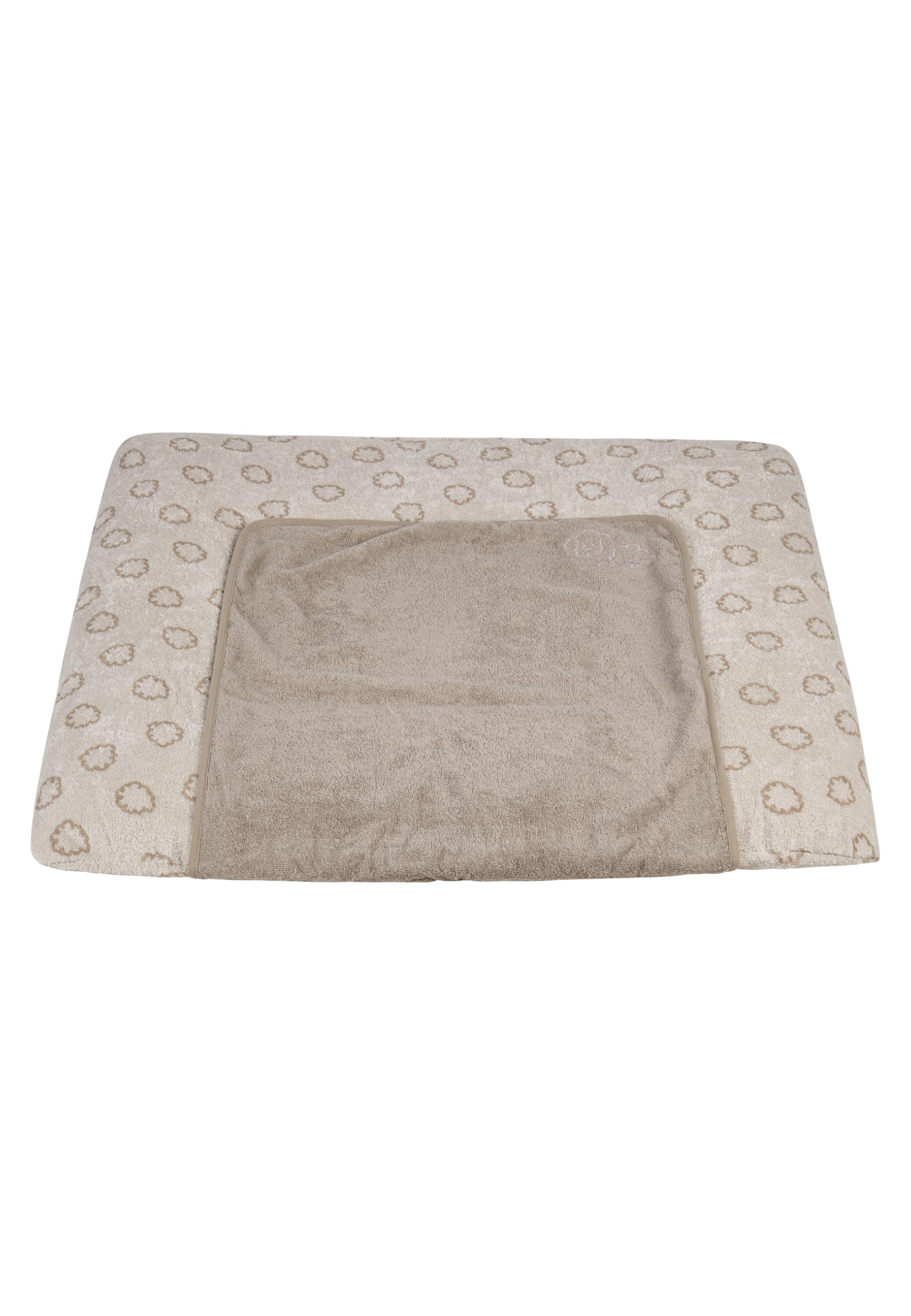Sterntaler Wickelauflagenbezug Bauernhof - Bezug für Wickelauflage aus saugfähigem Jacquard mit abtrennbarem wasserundurchlässigem Frottee Teil - Ideal für jeden Wickeltisch, sandfarben