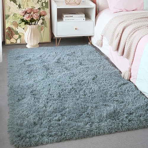 Miniatura 1 de Alfombras de área de 3 x 5 pies para sala de estar, lavables a máquina, suaves, esponjosas, antideslizantes, para sala de estar, niños, bebés,