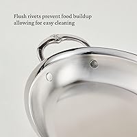 Vista 4 de Provisions - Gratinado ovalado de acero inoxidable de 2 cuartos de galón, revestimiento mediano