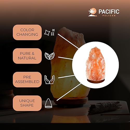 Miniatura 4 de Lámpara de mesa USB de sal rosa del Himalaya 100%/lámpara cambiante de color para regalo/decoración casera/oficina