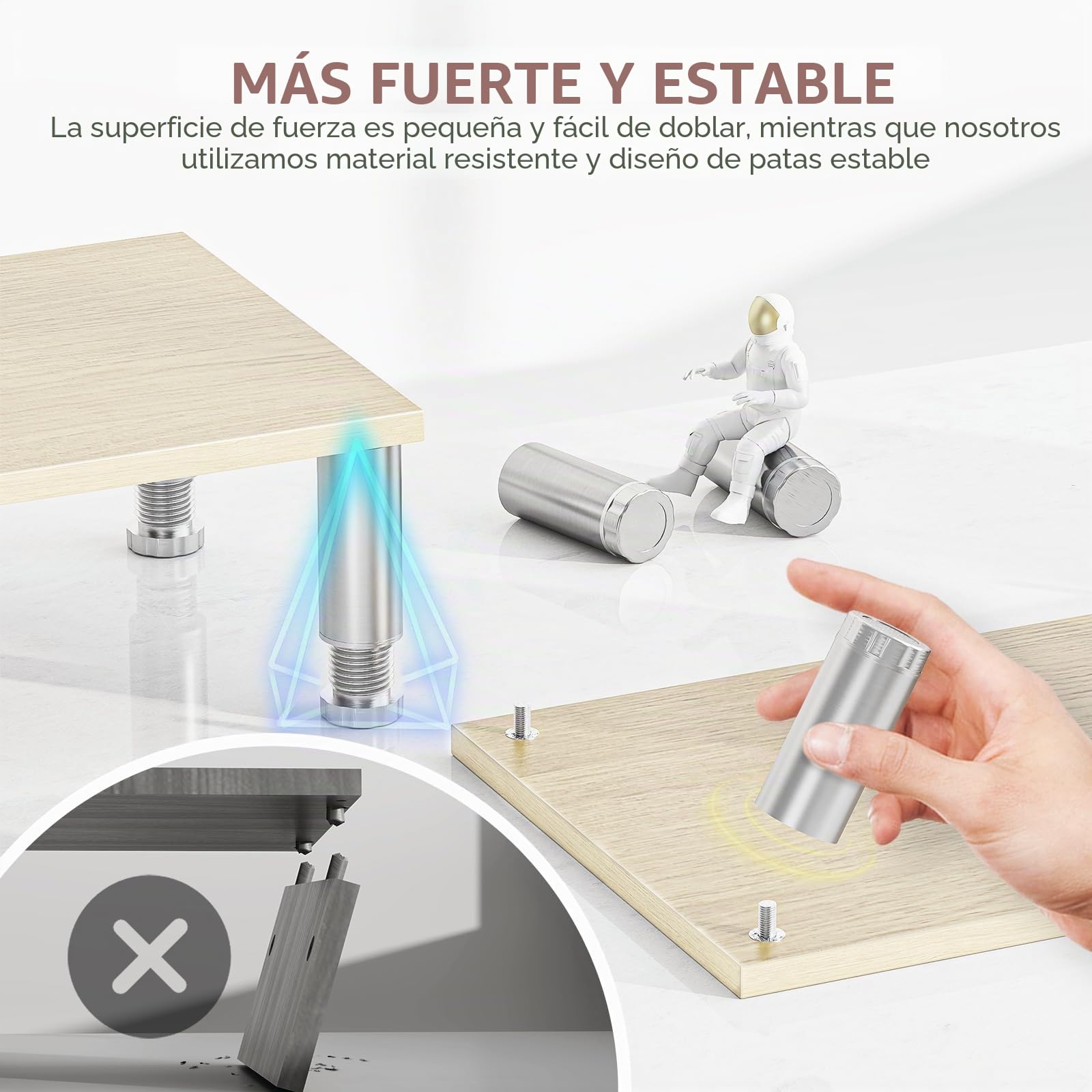 AX Waber Elevador de monitor doble, longitud y ángulo ajustables, soporte de madera para 2 monitores con almacenamiento