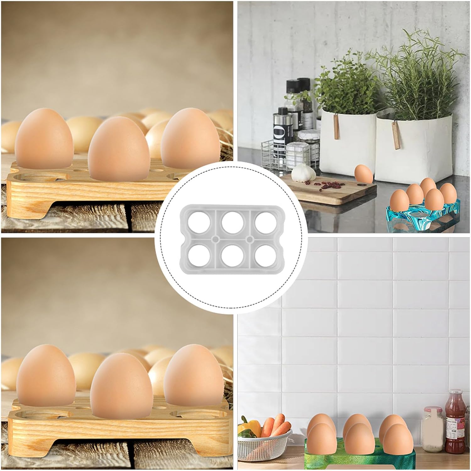 DIY Silicone Mold Egg Storage Rack for Resin Epoxy Crafts, Easy to Use and Store, White Silicone Material for DIY Crystal Egg Holder Kitchen Storage image 3