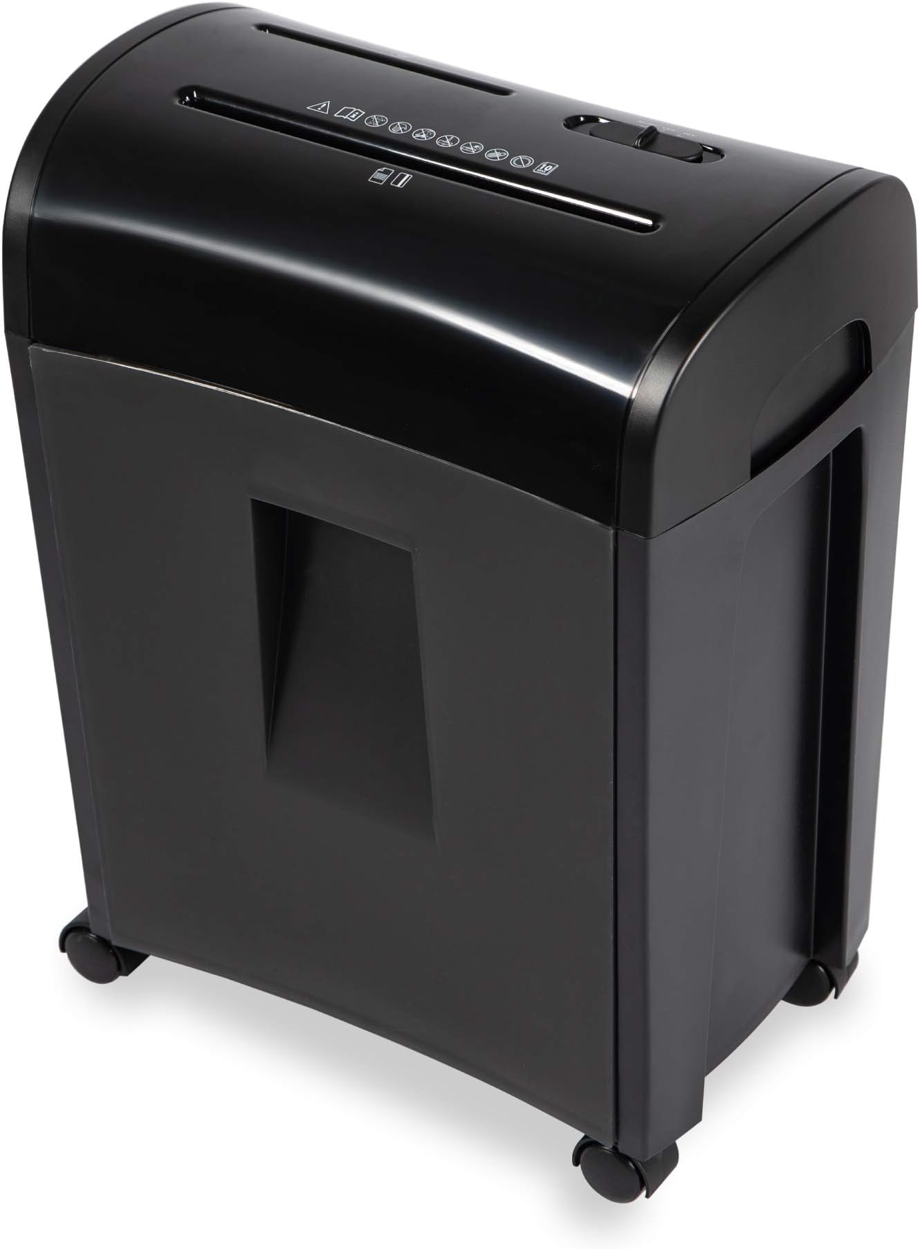 ZS-10E Document Shredder with pullout Basket, Security Class P4, Shredder up to 10 Sheets of DIN A4 Paper at Once, Also for CDs, DVDs and Credit Cards, Home Office Shredder, Black