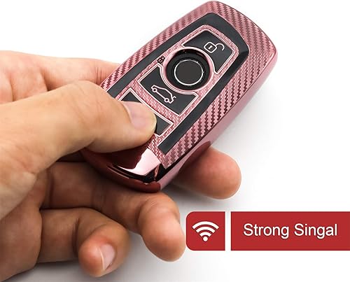 Miniatura 9 de M.JVisun Funda de fibra de carbono suave para llavero de coche para BMW Serie 1 2 3 4 5 6 7 Series 5GT GT3 GT5 X1 X3 X4 M2 M3 M4 M5 M6 TPU Case,