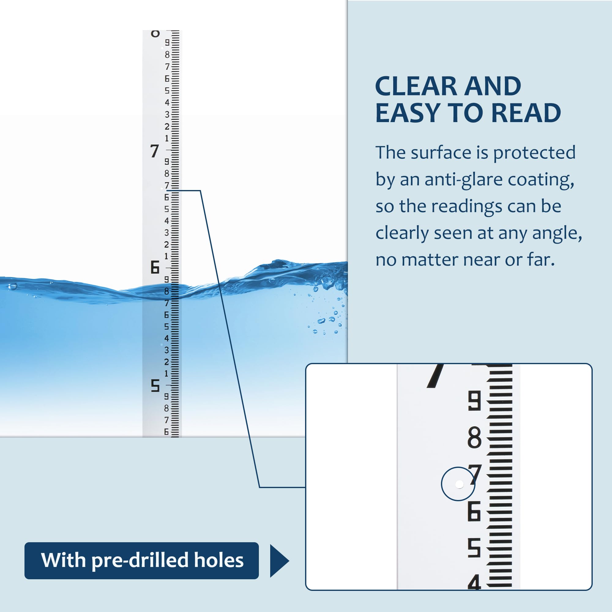 Water Level Gauge - Heavy-Duty Depth Ruler -3