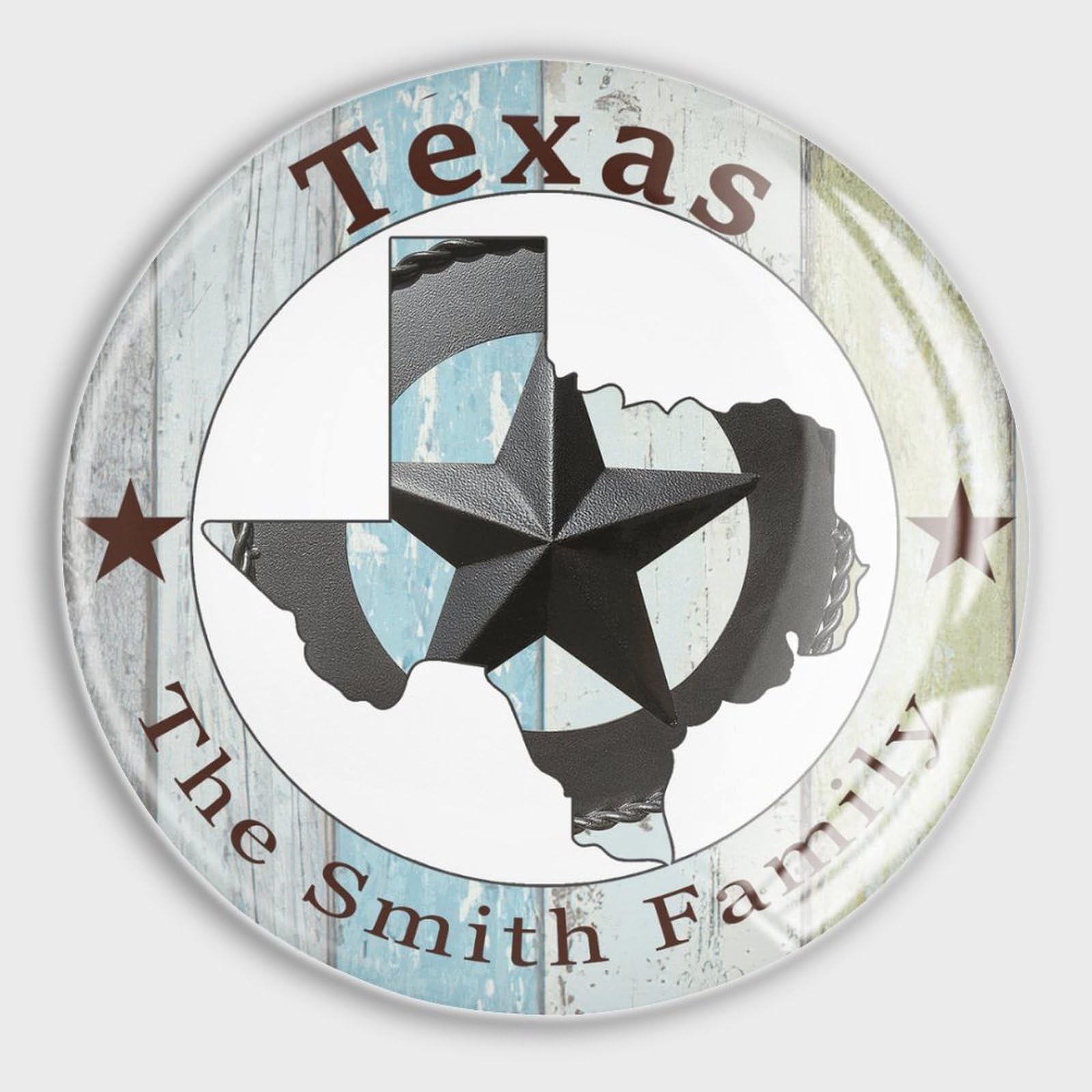 Aimants de réfrigérateur Texas Stars en verre | Lot de 4 magnets décoratifs pour casier