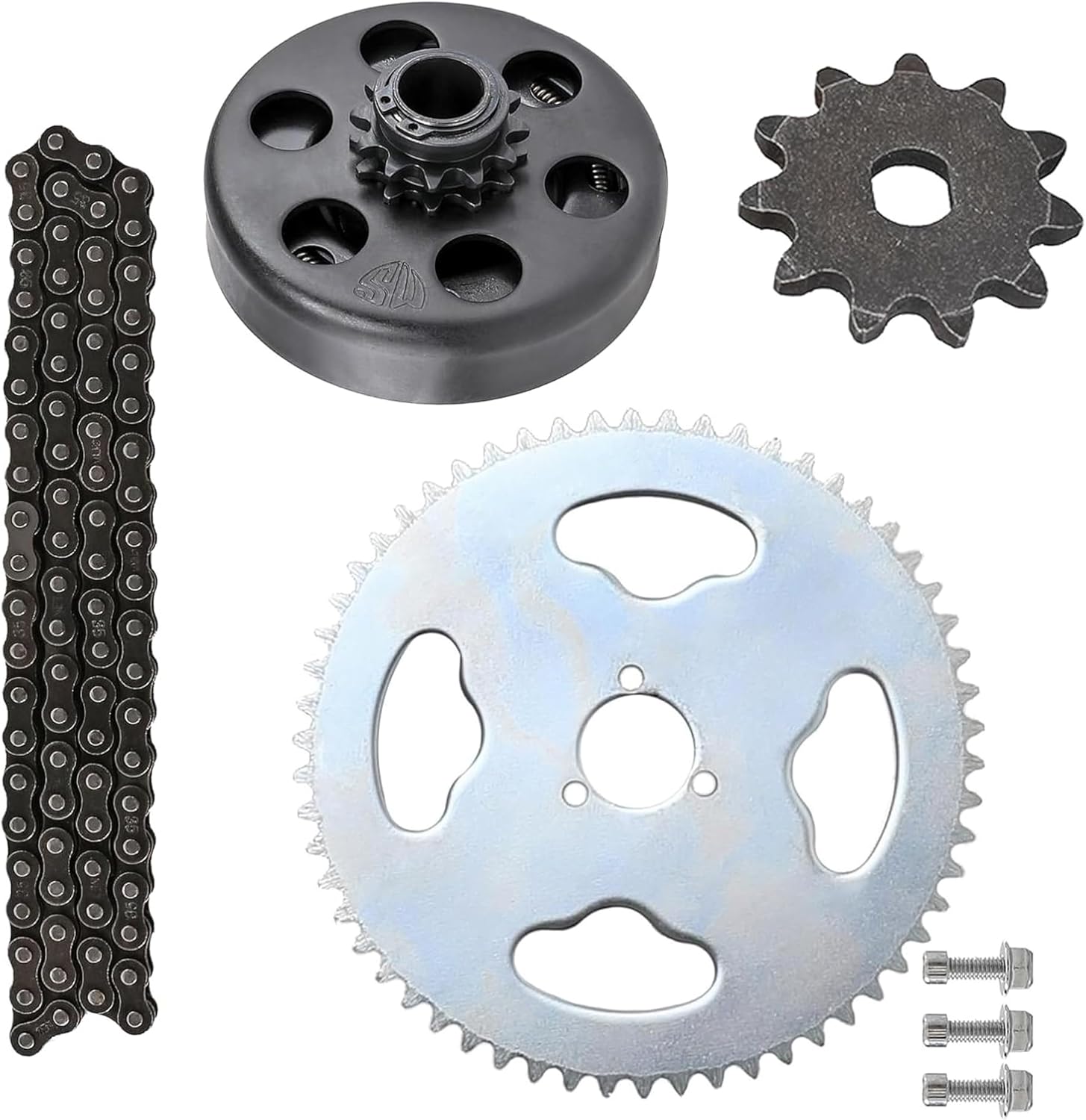 #35 58T Rear Sprocket + 12T 3/4" Bore Centrifugal Clutch for Predator 212cc 6.5HP + 11T Motor Sprocket Gear + 116 Links Chain Kit for Go Kart Mini Bike ATV Drift Trike Buggy UTV 4 Wheelers