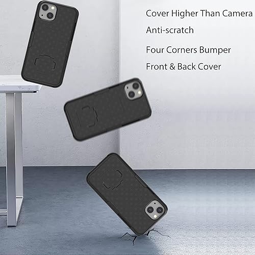 Miniatura 38 de Ailiber Funda compatible con iPhone 15 Pro Max, funda para iPhone 15 Pro Max con lente de cámara y protector de pantalla, soporte giratorio