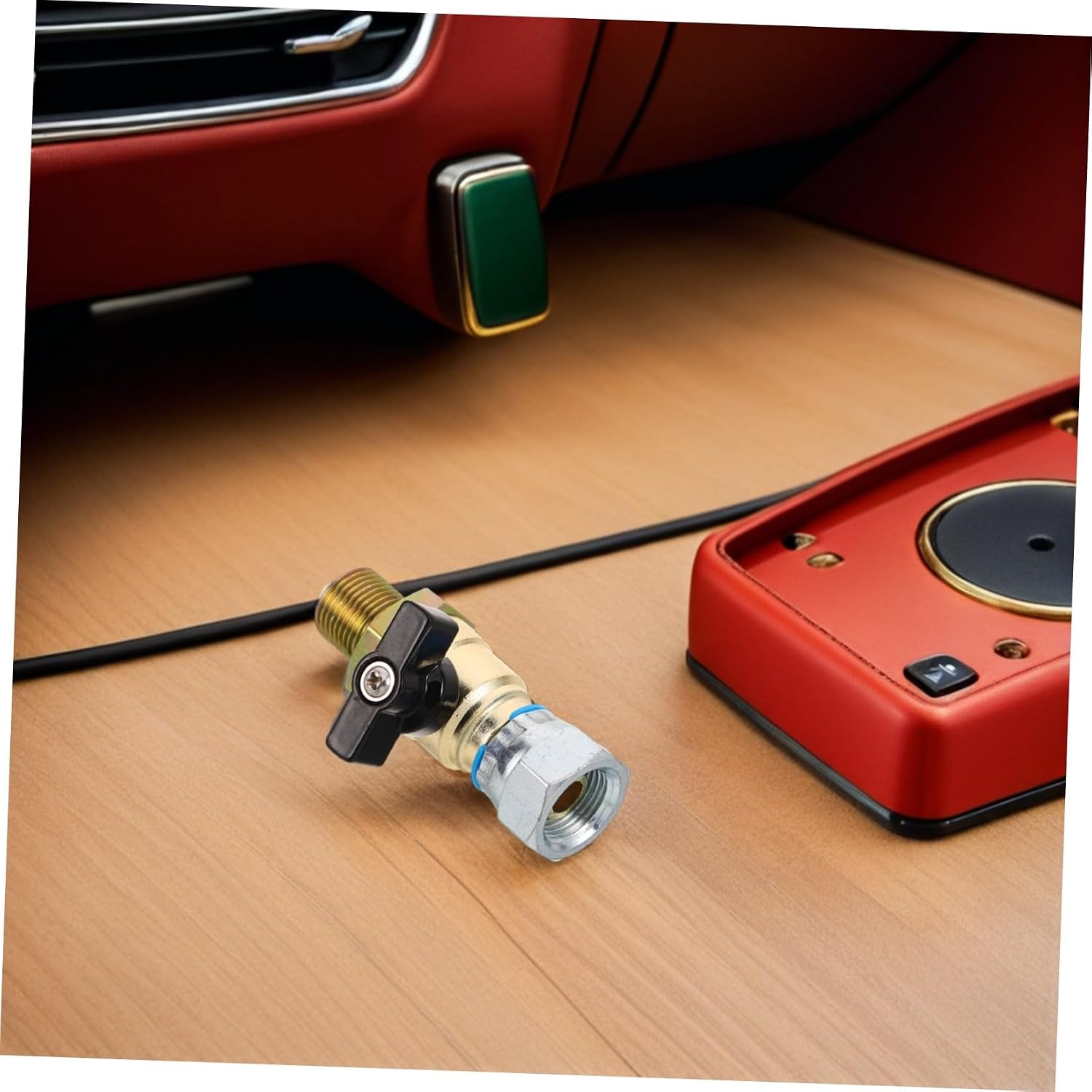 Auto Front Wheel Brake Valve 18mm Thread Corrosion Resistant Alloy Air Brake Cutoff Valve for Automotive Truck Vehicle Safety Component