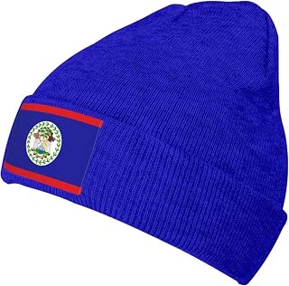 Flag of Belize Beanie Hat for Men Women Winter Knit Cuffed Beanies Soft Ski Hat Skull Caps