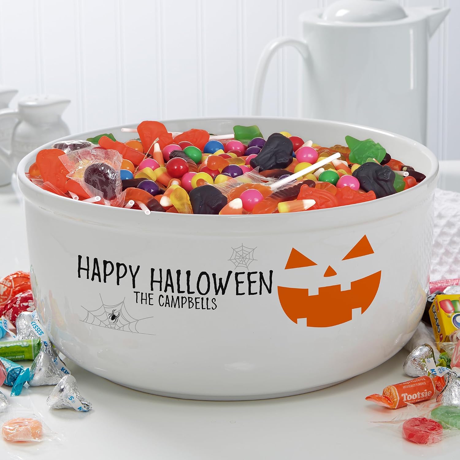 Personalization Universe Jack-o-Lantern Personalized Halloween Candy Bowl