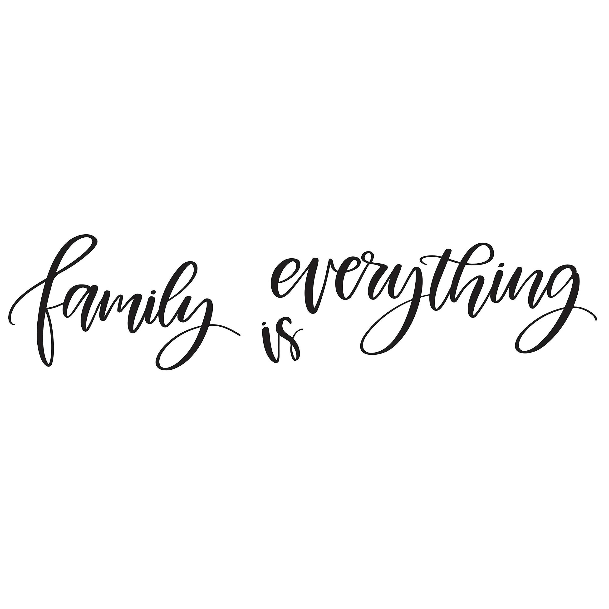 RoomMates RMK4590SCS Family is Everything Quote Calcomanías de pared para despegar y pegar, color negro