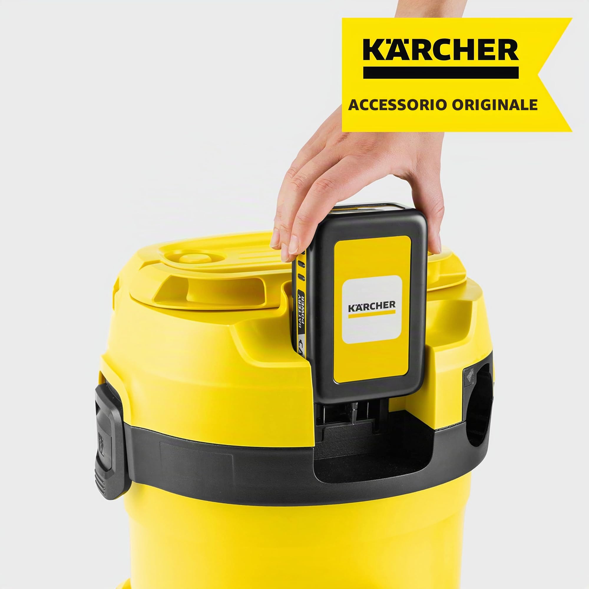 Kärcher 2.445-034.0 Battery Power Batteria di ricambio 18/25, 18 V, Compatibile con tutte le macchine a Batteria da 18 V, 18 volts, Giallo/Nero