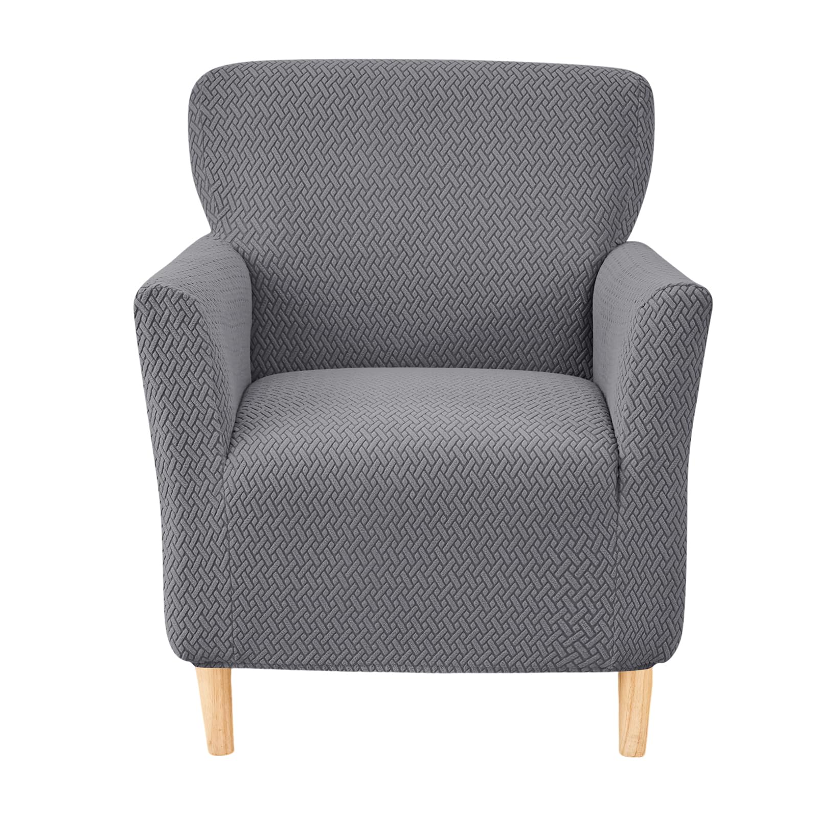CRFATOP Stretch Mid Century Modern Armchair Slipcover 1-Piece Jacquard Accent Chair Covers with Arms Soft Chair Slipcovers for Living Room Furniture