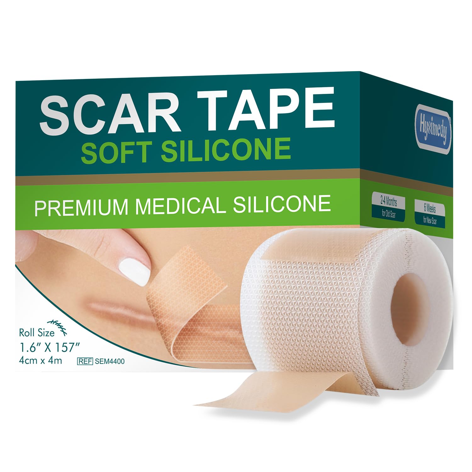 Medical Grade Silicone Scar Tape For Surgical Scars  1.6" X 120 3m Professional Silicone Scar Sheets Scar Treatment For Face Wrinkles C Section Recovery Keloid Bump Removal Silicone Scar Patches - View #2