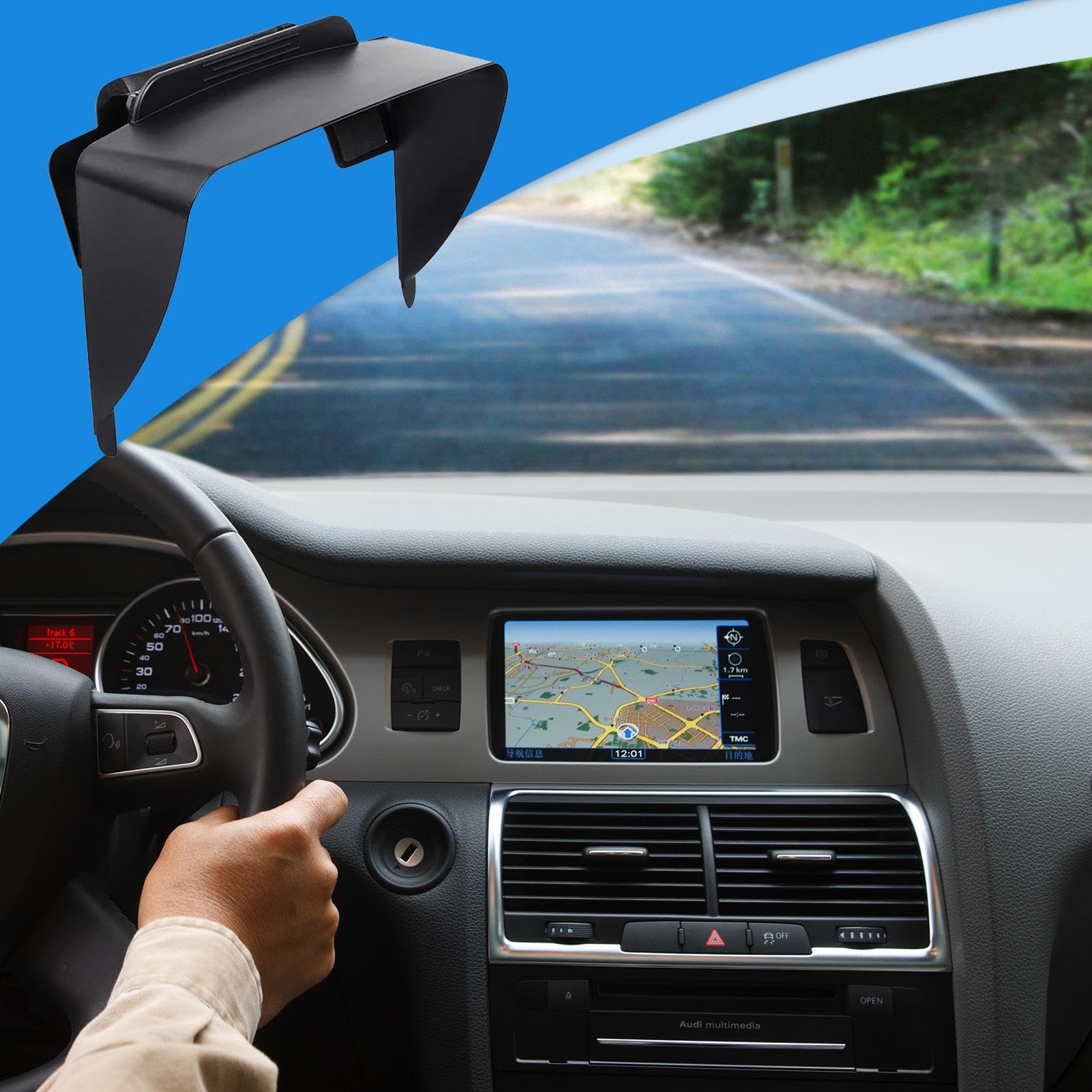 Parasole Auto,Parasole Pieghevole per Parabrezza Auto,Protezione UV Certificata contro Calore e