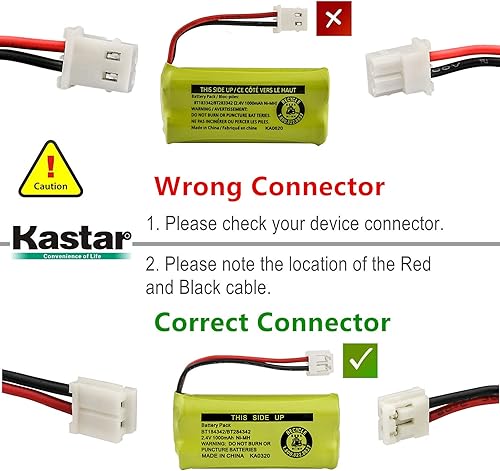 Miniatura 3 de Kastar - Paquete de 6 baterías de repuesto para AT&T BT8001  BT8000  BT8300  BT184342  BT284342  AT3211-2  89-1335-00  89-1344-01  89-1330-00 3234