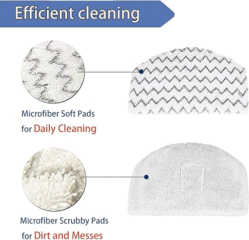 Miniatura 2 de Paquete de 8 almohadillas de repuesto reutilizables para trapeador de vapor Bissell Powerfresh 1940 1806 1544 2075 2685A 2181 2814 Series, modelo