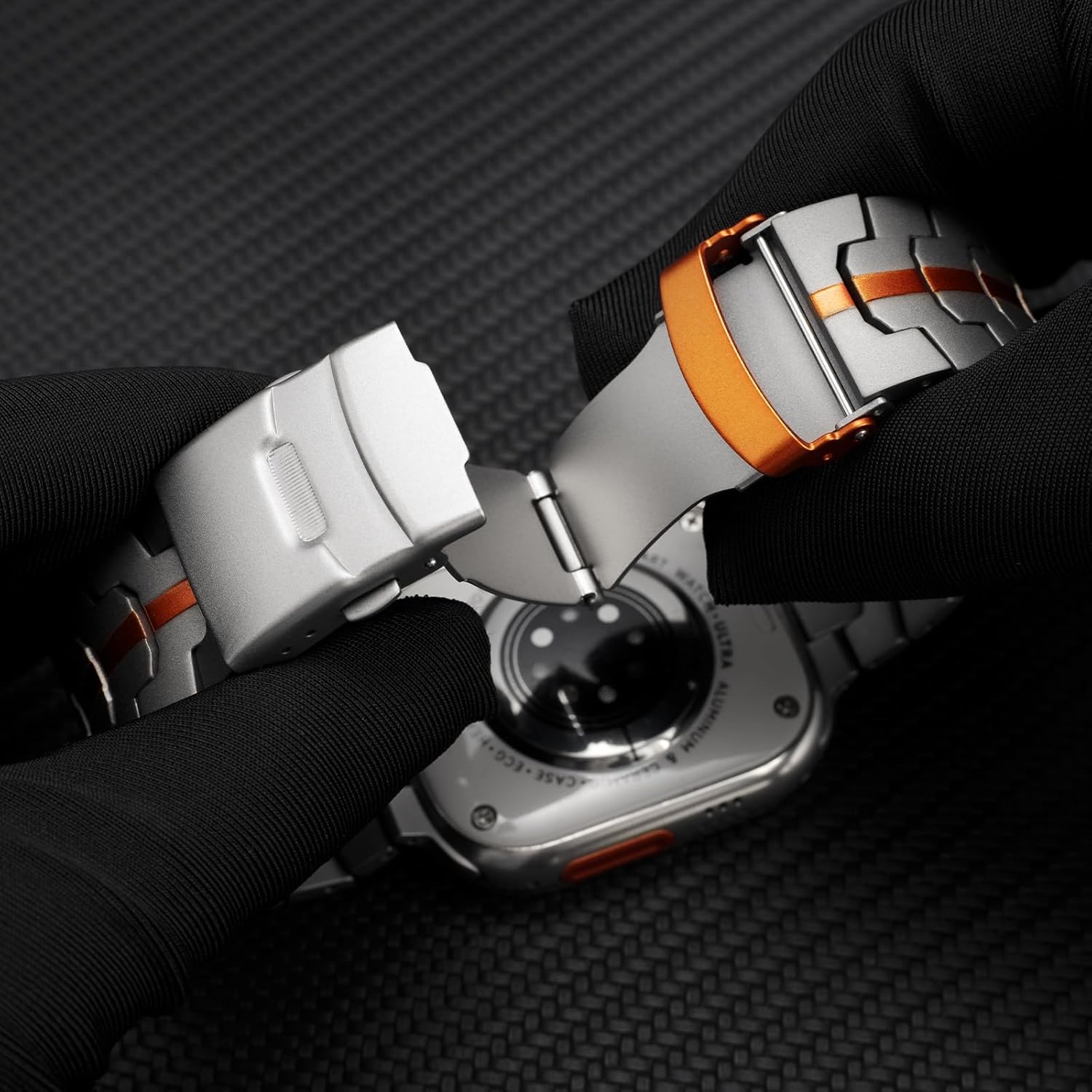 Titanium Band Compatible with Apple Watch Ultra 3 2 1 Band 49mm 46mm 45mm 44mm 42mm For Men,Luxury Wristbands Lightweight Strap for iWatch Series 11 10 9 8 7 6 5 4 SE - Image 5