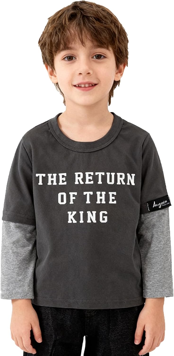 Little Boys Long Sleeve T-Shirt Kids Cotton Tops Toddler Pirate Ship Tees