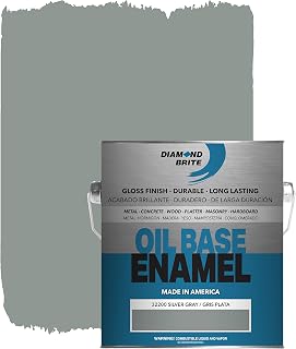 1 Gallon Oil Base Enamel Paint in Silver Gray 32200-1
