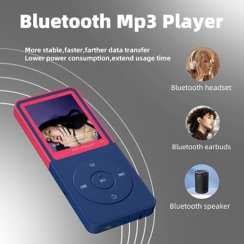 Miniatura 4 de Reproductor Mp3 Bluetooth, reproductores MP3 portátiles clásicos para niños, reproductor de música de alta fidelidad con Bluetooth, reproducción de
