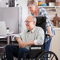 Vista 4 de Magshion Silla de ruedas plegable de respaldo alto para adultos de 300 libras, silla de ruedas reclinable autopropulsada todo terreno resistente