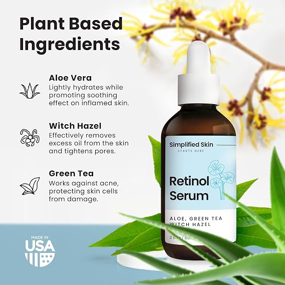 2.5% Retinol Serum for Face with Hyaluronic Acid High Strength Anti-Aging Serum for Fine Lines, Wrinkles & Acne Marks 2 Fl Oz