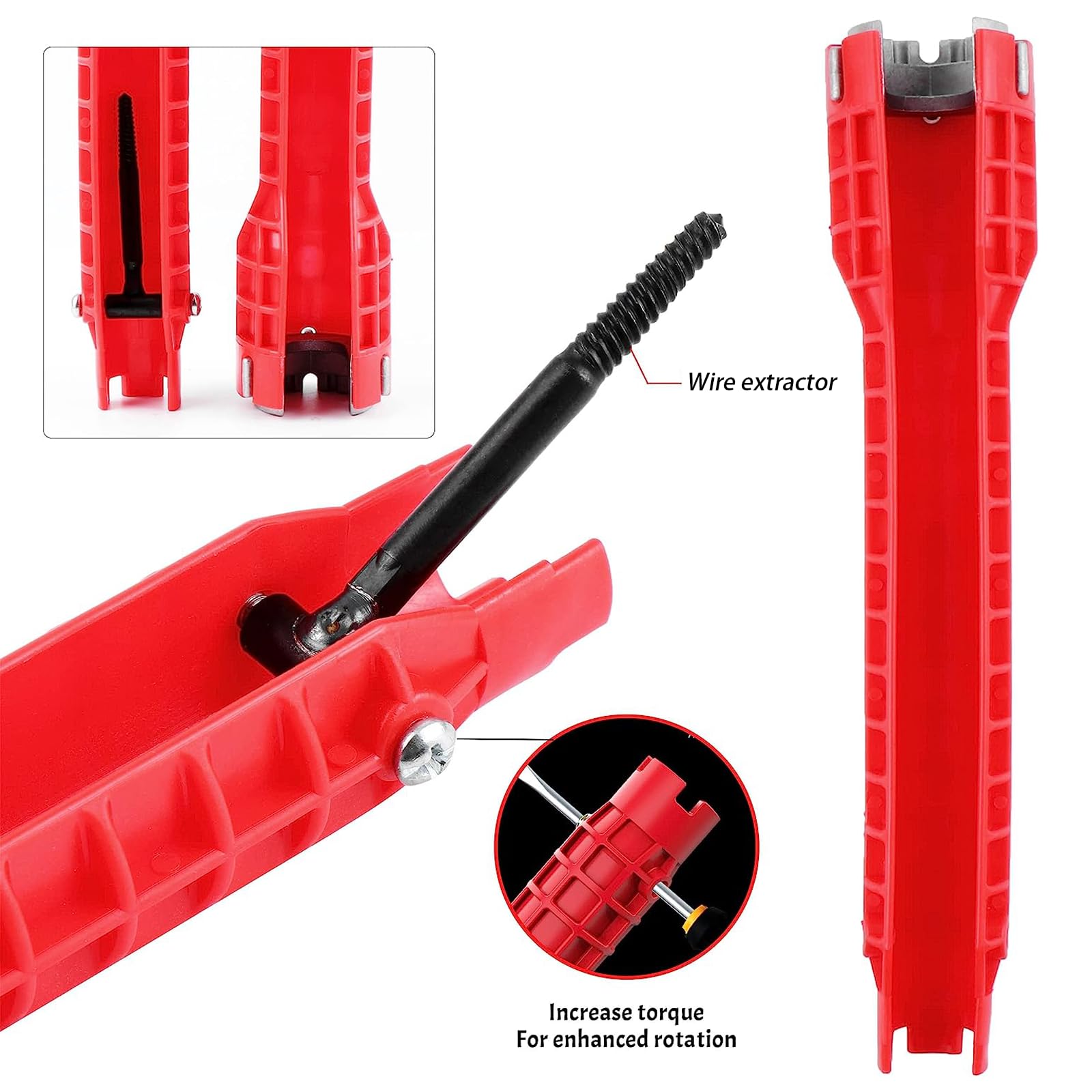 GIDWRIY 8-in-1 Spülenschlüssel - Multifunktionaler Armaturenschlüssel Für Montage