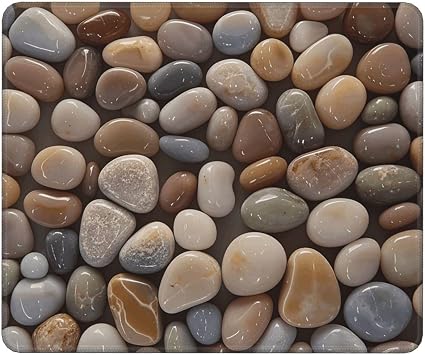 Petoskey Stone Gaming Mouse Pad 10x12in, Cute Mouse Mat with Stitched Edges Non-Slip Waterproof Desk Pad Small Mousemat for Keyboard Home Office Gaming Work