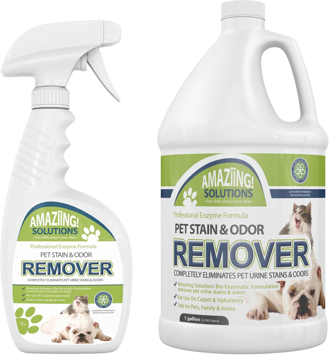Amaziing Solutions 2Pack Pet Stain and Odor Remover Enzyme