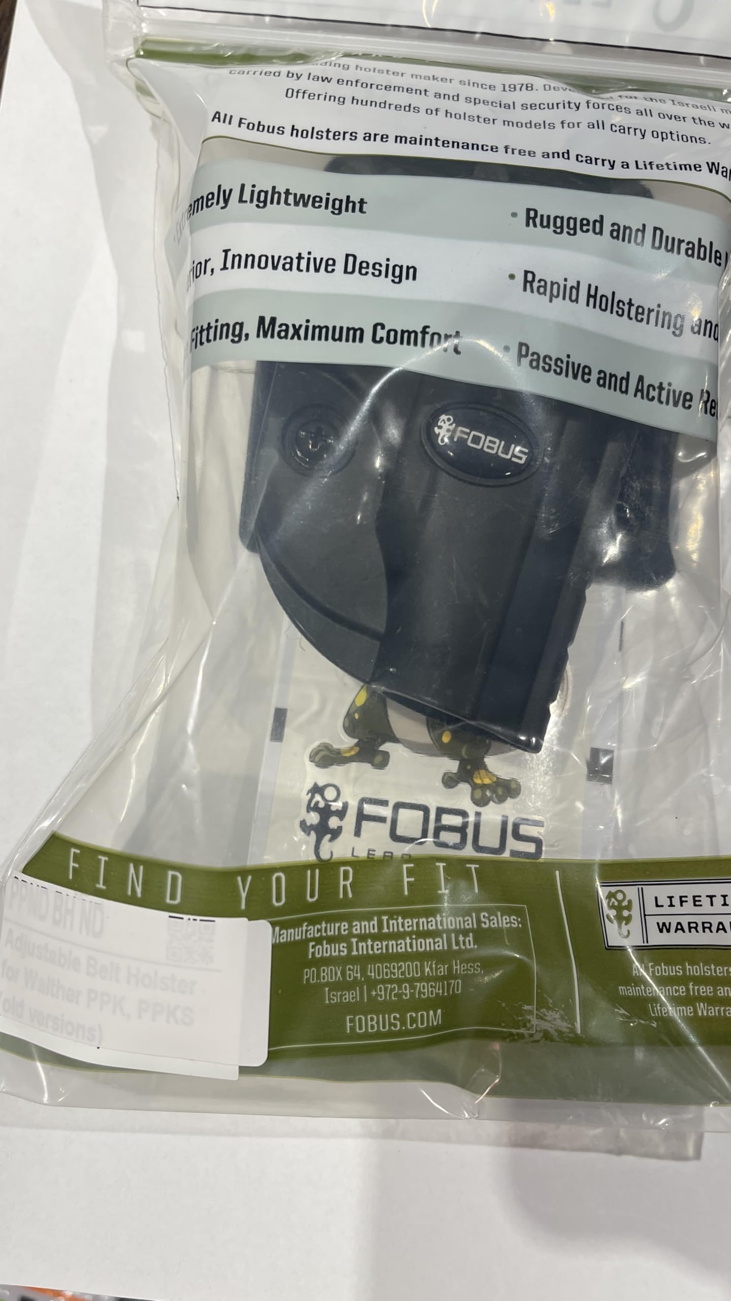 Fobus KMSP Paddle Holster Kimber Colt 1911 Springfield Hi-Capa 4.3/5.12