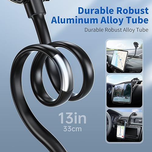 Miniatura 4 de APPS2Car Soporte para iPad para automóvil, rotación de 360 grados, ventosa, compatible con tabletas y teléfonos de 9.7 a 10.5 pulgadas