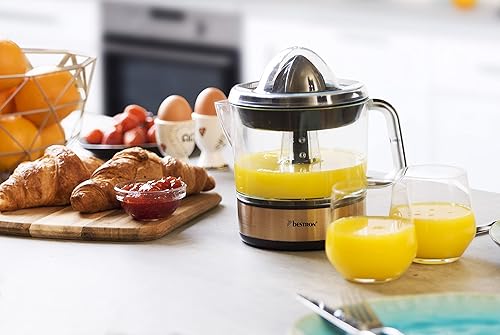 Miniatura 3 de Bestron Exprimidor, exprimidor eléctrico de cítricos y naranjas, incl. 2 conos exprimidores y tapa aromática, motor con dos direcciones de rotación