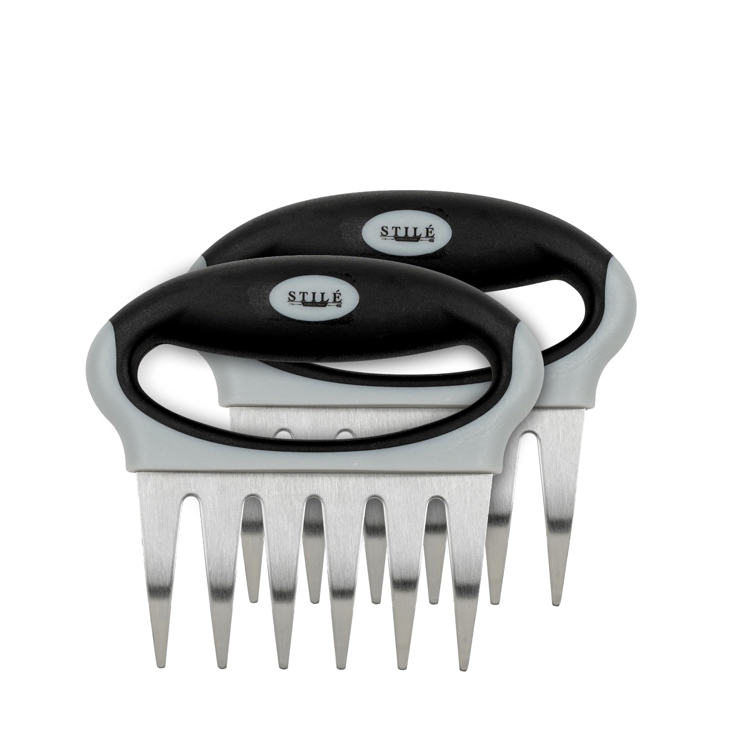 Artigli da Carne BBQ in Acciaio Inox 430 Set 2 Pezzi Meat Claws per Pulled Pork, Pollo e Arrosti con Impugnatura Ergonomica Antiscivolo, Utensili BBQ Professionali