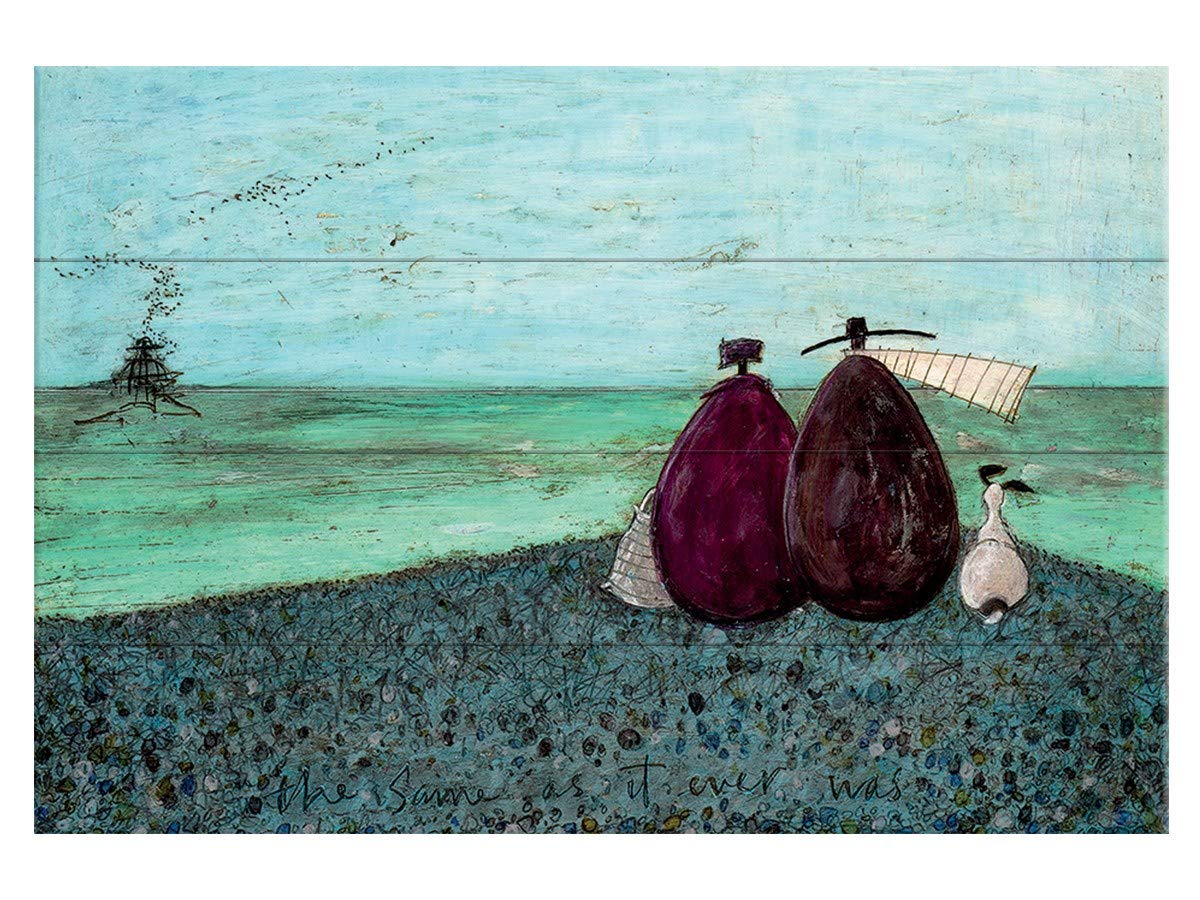 Pyramid International Multi-Colour The Art Group Sam Toft The Same As It Ever Was Wood Print, 40 X 59 Cm