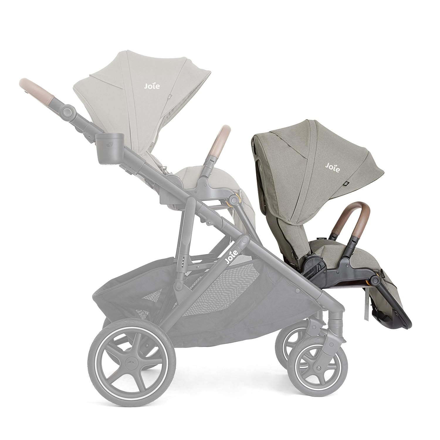 Chive Sibling Seat for Chive All-in-One Convertible Single-to-Double Modular Stroller with 20+ Customizable Modes, Suspension & All-Terrain Wheels, Expandable UPF 50+ Canopy (Dove)