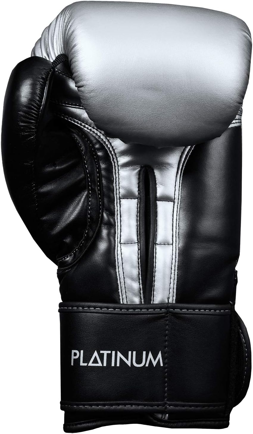 Title Platinum Proclaim Power Bag Gloves, Black/Silver, 12 oz