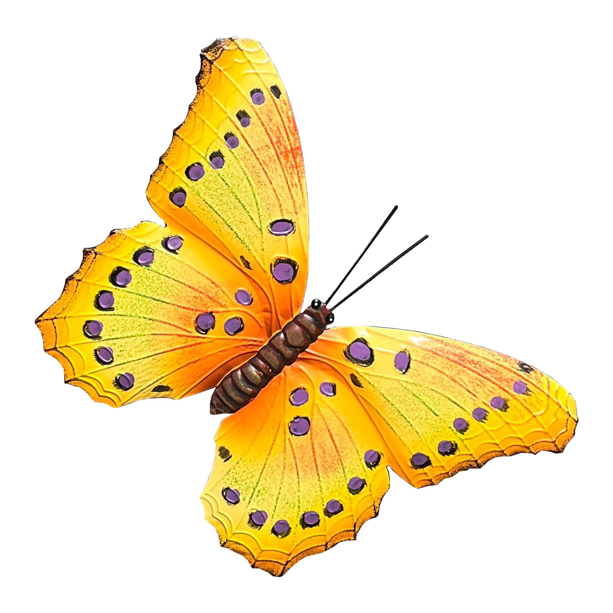 Alfie Francis 42cm x 29cm Large Metal Butterfly Garden Wall Art Fence Decoration - Design #1