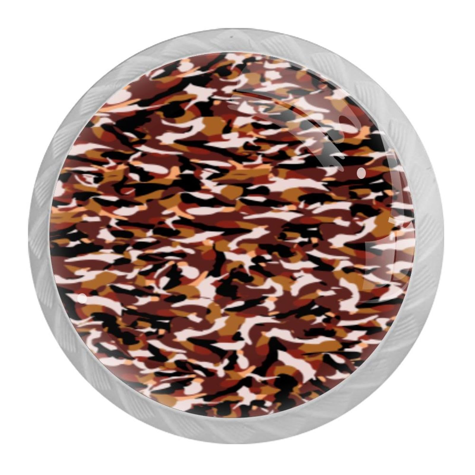 Tqmspg Multi12 4 Pieces Drawer Pulls Camouflage Texture Door Knobs Dresser Handles For Kitchen Wardrobe Cupboard Hardware Furniture