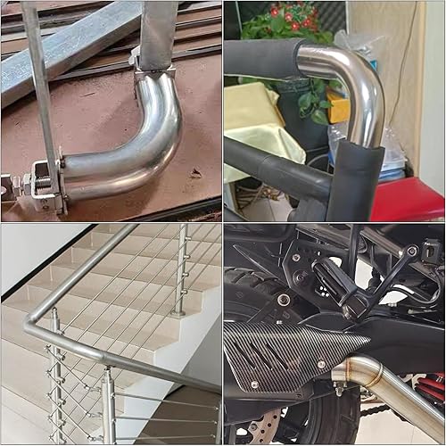 Miniatura 6 de GASHER Tubo Intercooler Aluminio 45 Grados Codo Aleación Tubo 2 "OD, Longitud De Pierna 4" (100 mm), Para Sistemas De Admisión Y Refrigeración