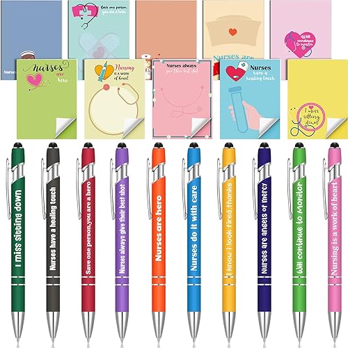 Vista 9 de Spiareal Juego de 20 piezas de regalos motivacionales, bolígrafos, notas adhesivas, operación de Navidad, bloc de notas inspiradoras, diario a