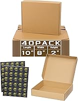 Vista 29 de Paquete de 50 cajas de envío pequeñas de cartón corrugado para embalaje de pequeñas empresas, 6 x 4 x 2 pulgadas, cajas de regalo con gradientes